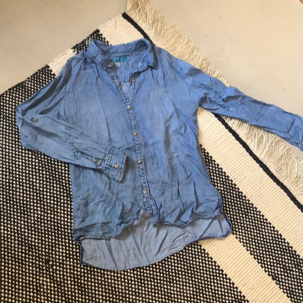 Detailed Chambray Shirt